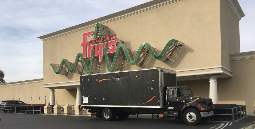 Former Incredible Universe truck at Sunnyvale Frys, October 24, 2015.